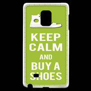 Coque Samsung Galaxy Note Edge Keep Calm Buy Shoes Vert Pomme