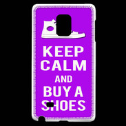 Coque Samsung Galaxy Note Edge Keep Calm Buy Shoes Violet