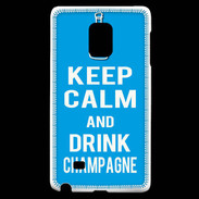 Coque Samsung Galaxy Note Edge Keep Calm Drink champagne Cyan