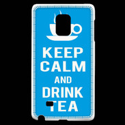 Coque Samsung Galaxy Note Edge Keep Calm Drink Tea Cyan