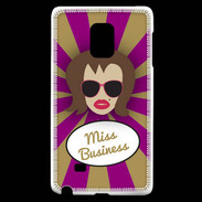 Coque Samsung Galaxy Note Edge Miss business Chatain