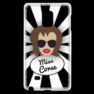 Coque Samsung Galaxy Note Edge Miss Corse Chatain