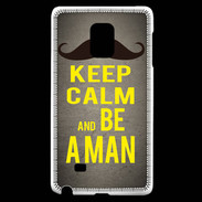 Coque Samsung Galaxy Note Edge Keep Calm Be a Man Gris