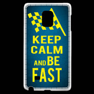 Coque Samsung Galaxy Note Edge Keep Calm and Be Fast Bleu