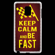 Coque Samsung Galaxy Note Edge Keep Calm and Be Fast Rouge