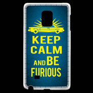 Coque Samsung Galaxy Note Edge Keep Calm and Be Furious Bleu