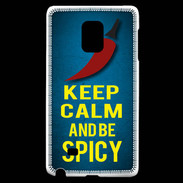 Coque Samsung Galaxy Note Edge Keep Calm and Be Spicy Bleu