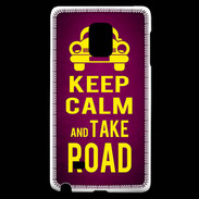 Coque Samsung Galaxy Note Edge Keep Calm and Take o road 2 Rose