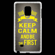 Coque Samsung Galaxy Note Edge Keep Calm and Be the First Gris