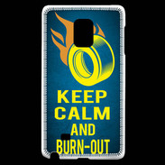 Coque Samsung Galaxy Note Edge Keep Calm and Burn Out Bleu