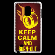 Coque Samsung Galaxy Note Edge Keep Calm and Burn Out Rouge