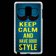 Coque Samsung Galaxy Note Edge Keep Calm and Have a good Style Bleu