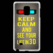 Coque Samsung Galaxy Note Edge Keep Calm and See your life 3D Gris