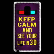 Coque Samsung Galaxy Note Edge Keep Calm and See your life 3D Violet