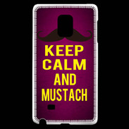 Coque Samsung Galaxy Note Edge Keep Calm and Mustach Rose
