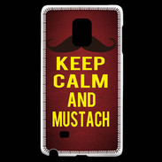 Coque Samsung Galaxy Note Edge Keep Calm and Mustach Rouge