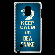 Coque Samsung Galaxy Note Edge Keep Calm and Be a Snake bleu