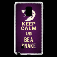 Coque Samsung Galaxy Note Edge Keep Calm and Be a Snake Violet