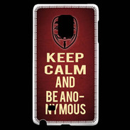 Coque Samsung Galaxy Note Edge Keep Calm and Be Anonymous Rouge