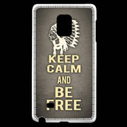 Coque Samsung Galaxy Note Edge Keep Calm and Be Free Gris
