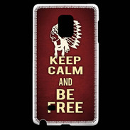 Coque Samsung Galaxy Note Edge Keep Calm and Be Free Rouge