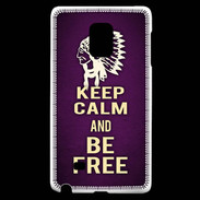 Coque Samsung Galaxy Note Edge Keep Calm and Be Free Violet