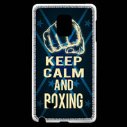 Coque Samsung Galaxy Note Edge Keep Calm and Boxing Bleu