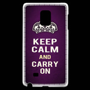Coque Samsung Galaxy Note Edge Keep Calm and Carry on Violet