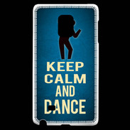 Coque Samsung Galaxy Note Edge Keep Calm and Dance Bleu