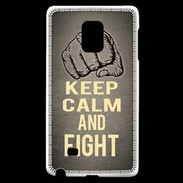 Coque Samsung Galaxy Note Edge Keep Calm and Fight Gris