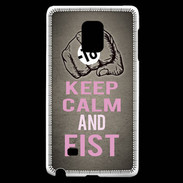 Coque Samsung Galaxy Note Edge Keep Calm and Fist Gris