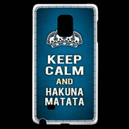 Coque Samsung Galaxy Note Edge Keep Calm and Hakuna Matata Bleu