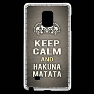 Coque Samsung Galaxy Note Edge Keep Calm and Hakuna Matata Gris