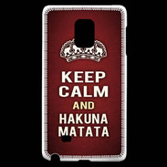 Coque Samsung Galaxy Note Edge Keep Calm and Hakuna Matata Rouge