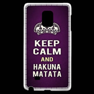 Coque Samsung Galaxy Note Edge Keep Calm and Hakuna Matata Violet