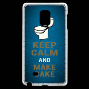 Coque Samsung Galaxy Note Edge Keep Calm and Make cake Bleu