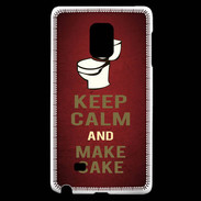 Coque Samsung Galaxy Note Edge Keep Calm and Make cake Rouge