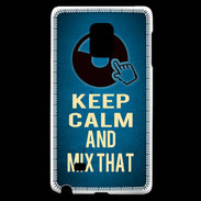 Coque Samsung Galaxy Note Edge Keep Calm and Mix that Bleu