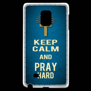 Coque Samsung Galaxy Note Edge Keep Calm and Pray Christian Bleu