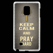 Coque Samsung Galaxy Note Edge Keep Calm and Pray Christian Gris