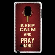 Coque Samsung Galaxy Note Edge Keep Calm and Pray Christian Rouge
