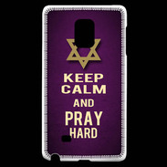 Coque Samsung Galaxy Note Edge Keep Calm and Pray jewish Violet