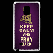 Coque Samsung Galaxy Note Edge Keep Calm and Pray Muslim Violet