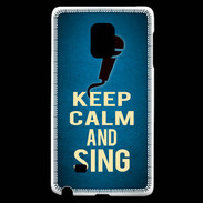 Coque Samsung Galaxy Note Edge Keep Calm and Sing Bleu