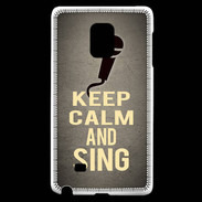 Coque Samsung Galaxy Note Edge Keep Calm and Sing Gris