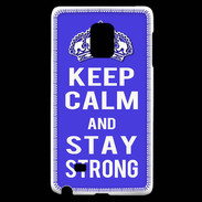Coque Samsung Galaxy Note Edge Keep Calm and Stay strong Bleu