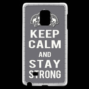 Coque Samsung Galaxy Note Edge Keep Calm and Stay strong Gris