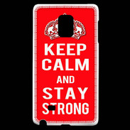 Coque Samsung Galaxy Note Edge Keep Calm and Stay strong Rouge