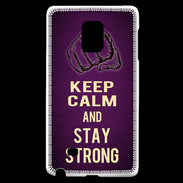 Coque Samsung Galaxy Note Edge Keep Calm and Stay strong Violet