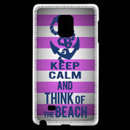 Coque Samsung Galaxy Note Edge Keep Calm and Think Beach Rose
